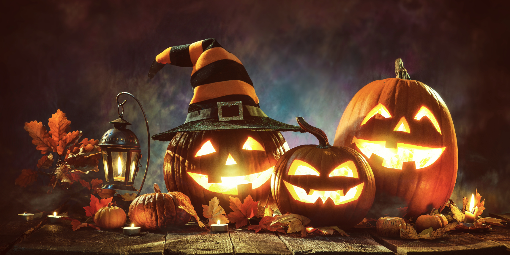 Lysande pumpor i mörker
